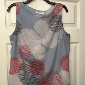 Split back sleeveless blouse